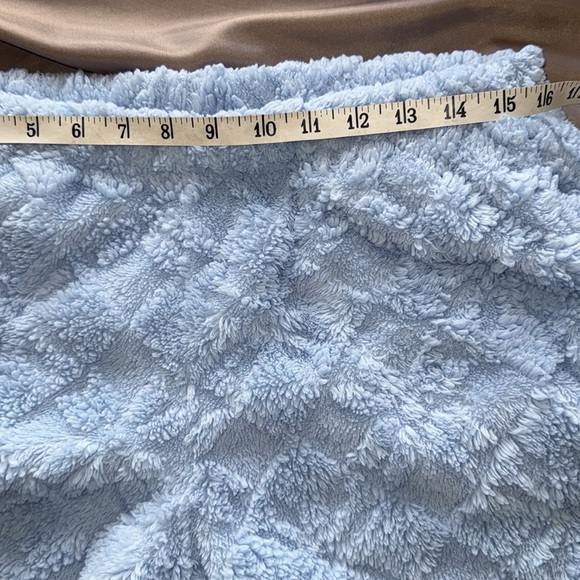 Joyspun Cozy Blue Textured Plush Pajama Lounge Set Cropped Hoodie & Joggers Sz S - Picture 8 of 14